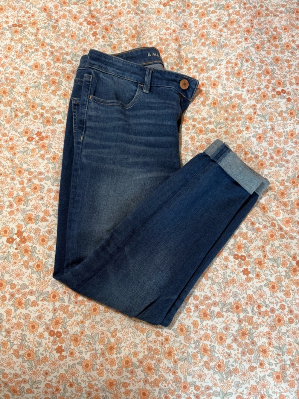 American Eagle Outfitters Dark Blue Women's Skinny Jeans 6 short